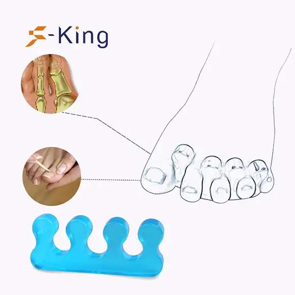 gel toe separators for bunions silicone corn S-King Brand gel toe spacers 3