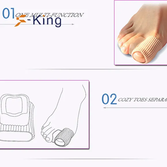 splint silicone gel toe spacers hole S-King company 3