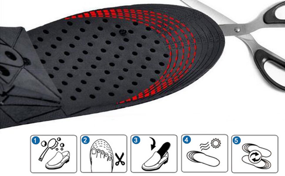 S-King Brand heels shoes elevator shoe height insoles 6