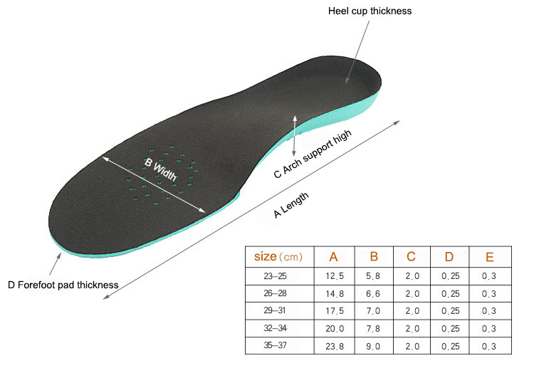 gel insoles for kids support eva arch S-King Brand 2