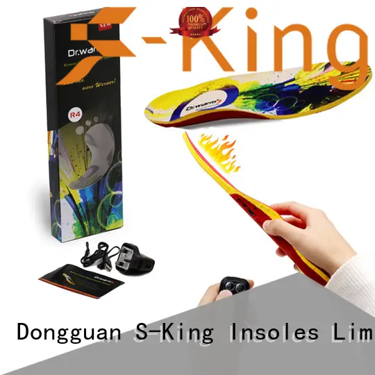 controlled battery heated insoles foot wireless S-King Brand 1