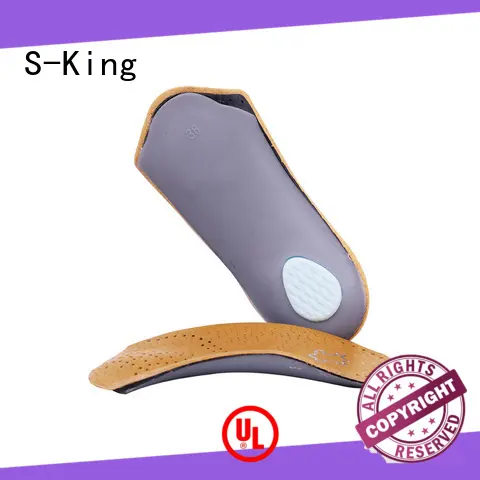 leather gel orthotic insoles with arch support for walk S-King 1