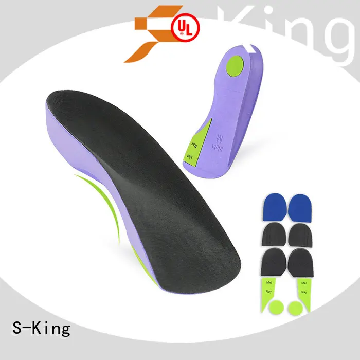 S-King breathable custom made shoe inserts orthotics with arch support for stand 1