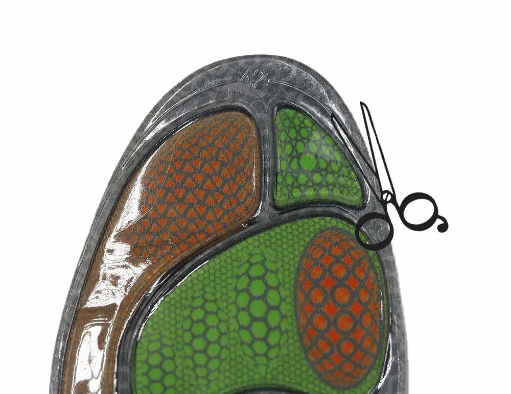 S-King Custom cooling gel insoles for fetatarsal pad 5
