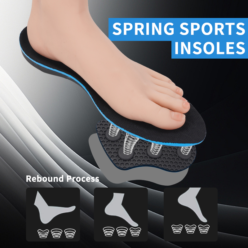 S-King | High-Elastic Shock-Absorbing Sports Insoles – 12 Spring Arch Support, Lightweight & Breathable Inserts for Basketball & Running 2