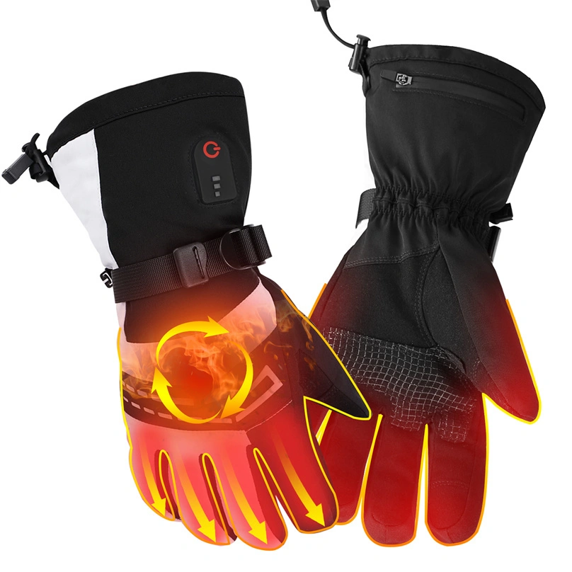 Rechargeable Battery Snowboard Motorcycle Cycling Gants Chauffants Ski Electric Heated Gloves for Men 1