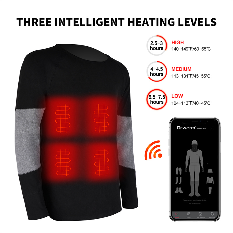 Heated Underwear for Man Women Long Johns Base Layer Cold Weather Heated Thermo Underwear 7
