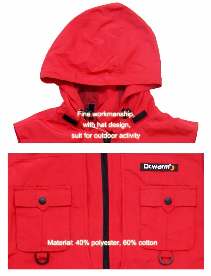 healthy battery heated vest control with prined pattern for indoor use 4