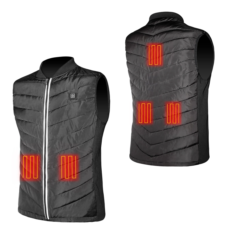 5V USB Electric Heated Vest Rechargeable Far Infrared Battery Heating Fleece Padded Knit Sweater 1