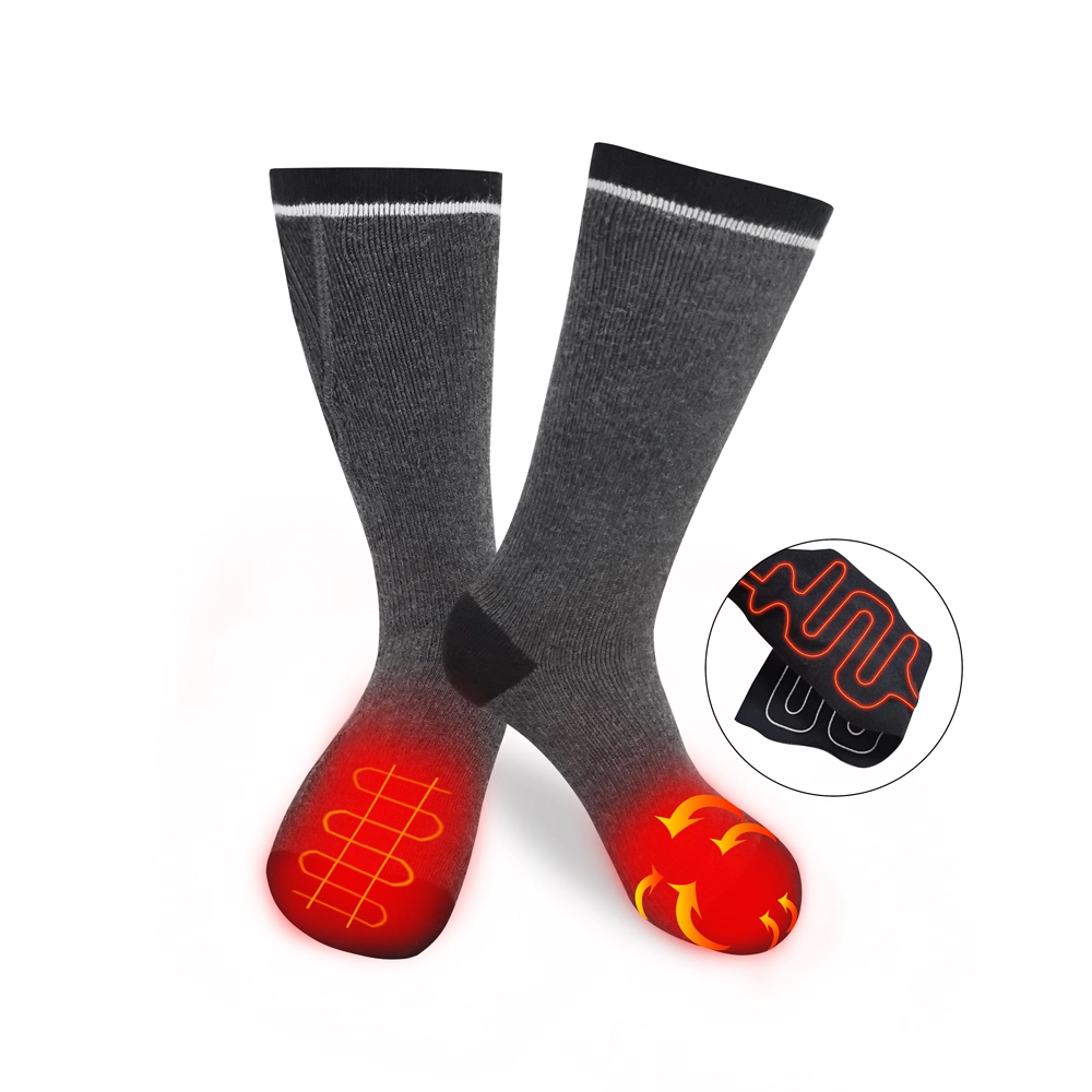 Rechargeable Electrical Thermal Ski Heated Socks Heatable Mens Women Warm Winter Thick heating Socks With Battery 1