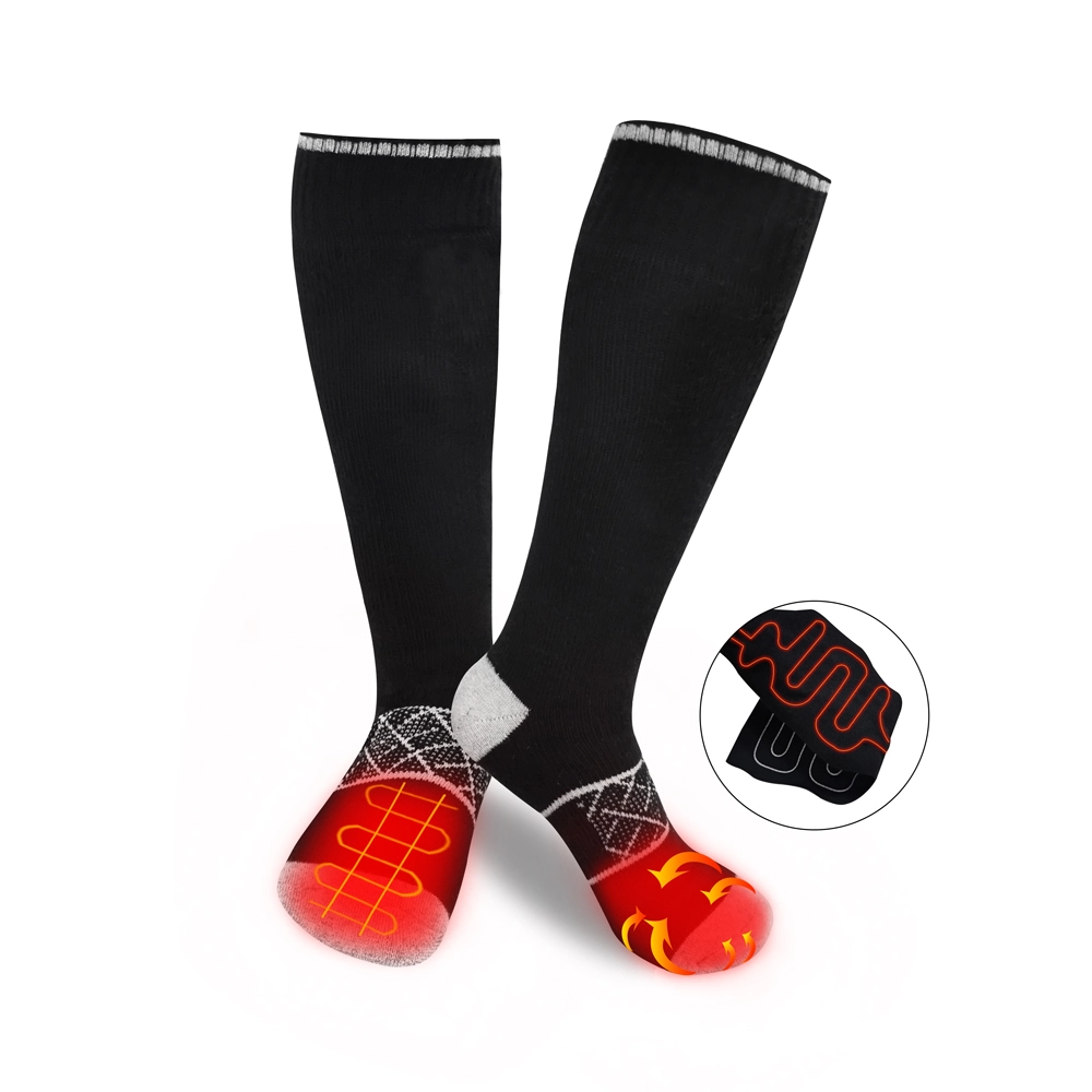 3.7V Rechargeable ski Heated Socks custom Thermal sock men and women with Lithium ion Battery 1