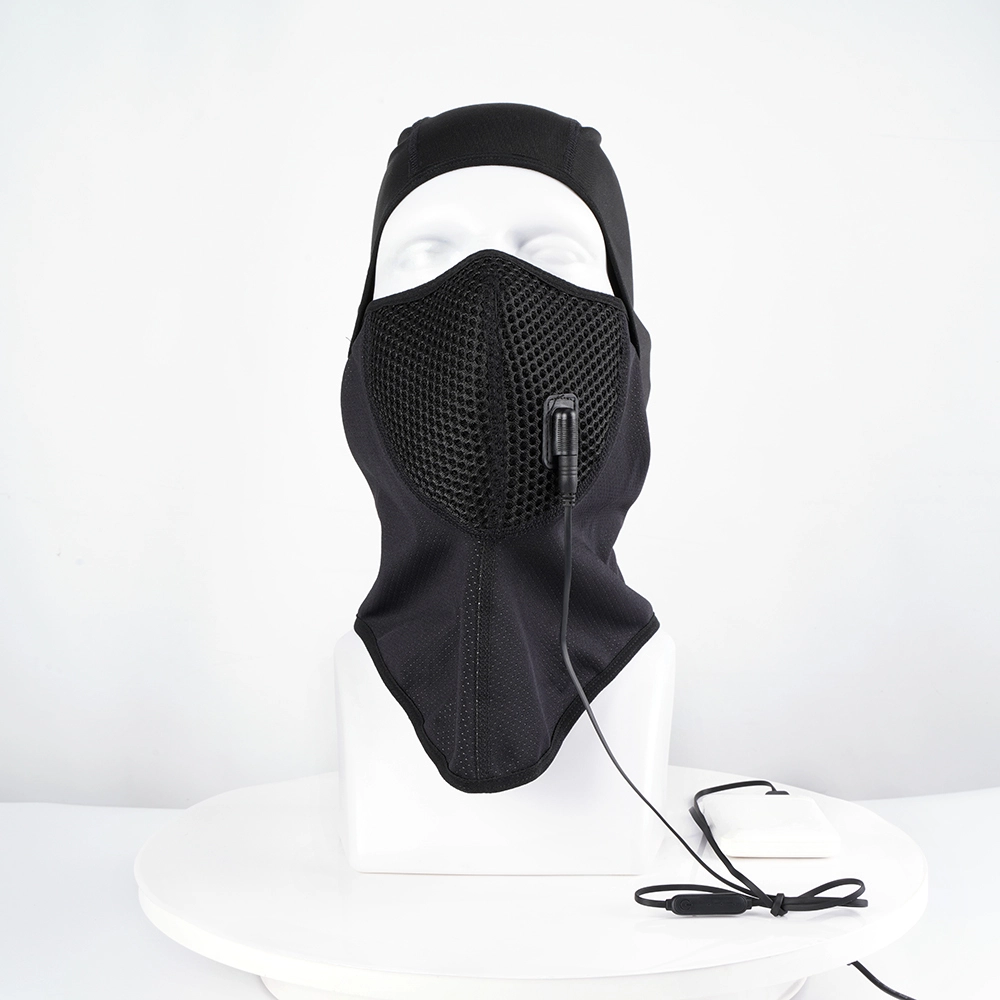 Dr.Warm Heated Face Mask Windproof Black Ski Mask Winter Neck Gaiter Heated Hat Motorcycle 1