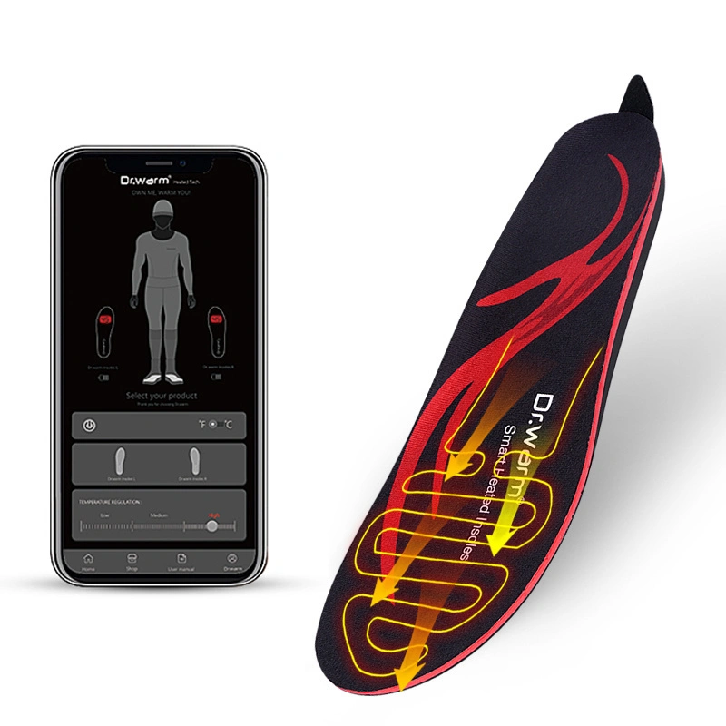 2200mAh Smart Rechargeable Wireless Winter Heating Foot Pad Heated insoles For Outdoor Sport 1