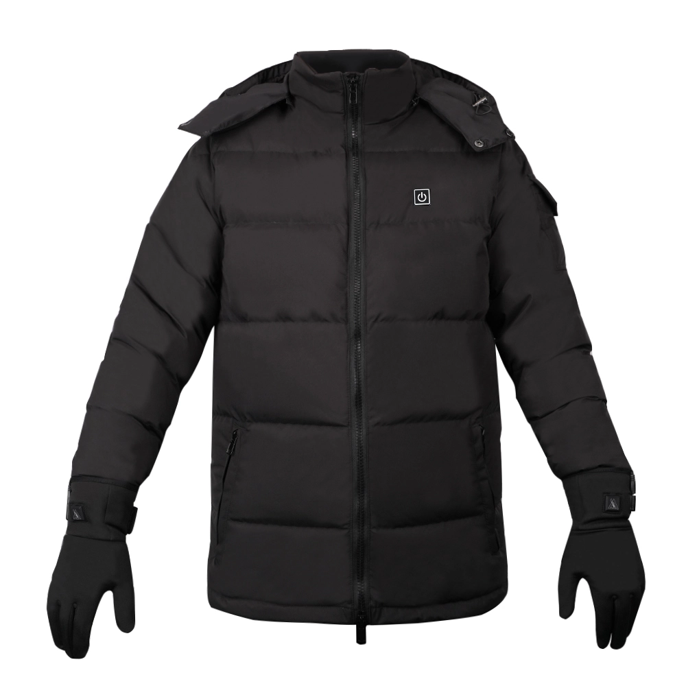 Custom Wholesale Unisex Black Heated Jacket Factory for men and women 1