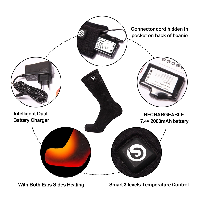 best heated socks for skiing warm outdoor soft heated socks manufacture 4