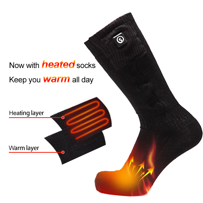 Custom outdoor heated socks warm Dr. Warm 2