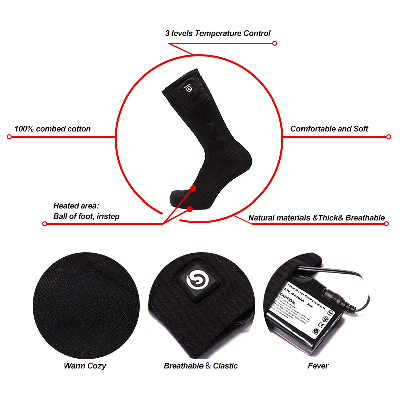 Custom outdoor heated socks warm Dr. Warm 3