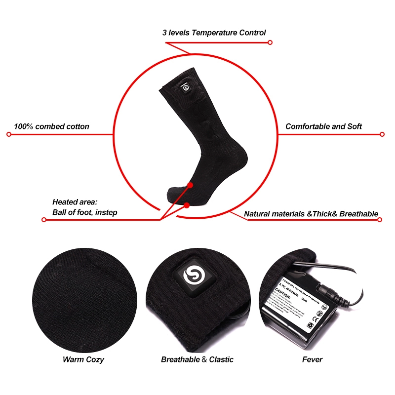 best heated socks for skiing warm outdoor soft heated socks manufacture 3