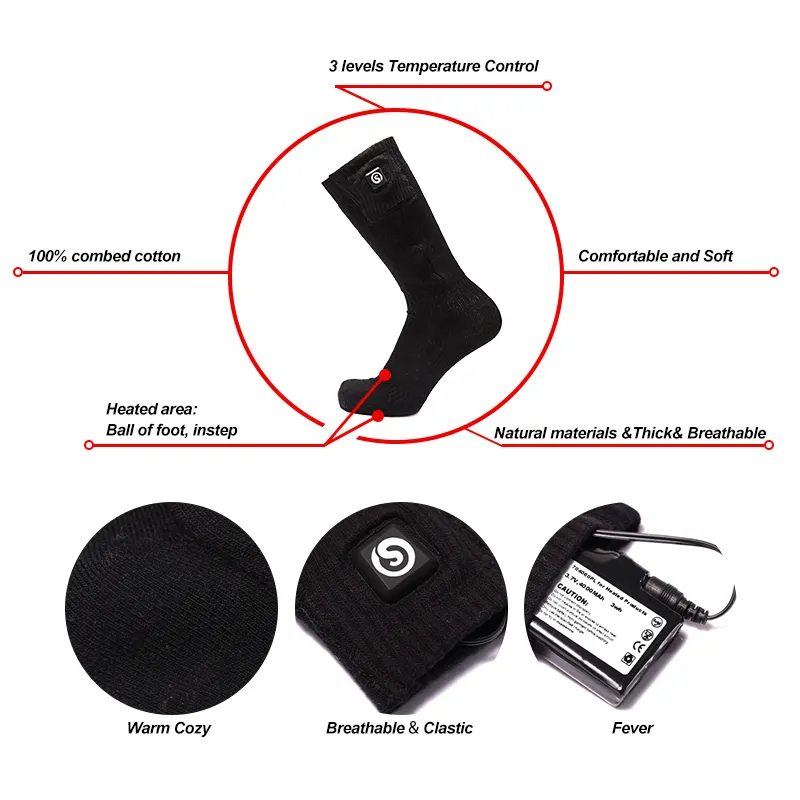 Dr. Warm soft heated ski socks winter for winter 3
