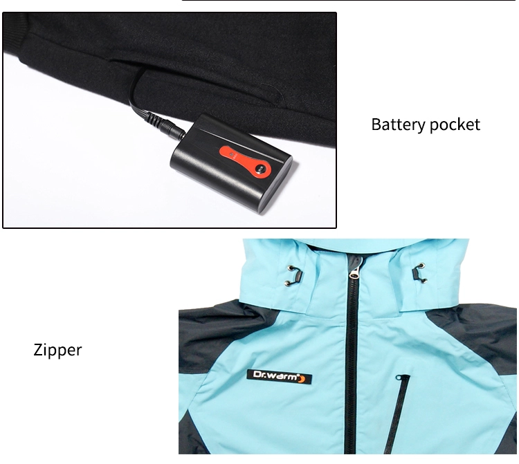Dr. Warm universal heated waterproof jacket with shock absorption for winter 5