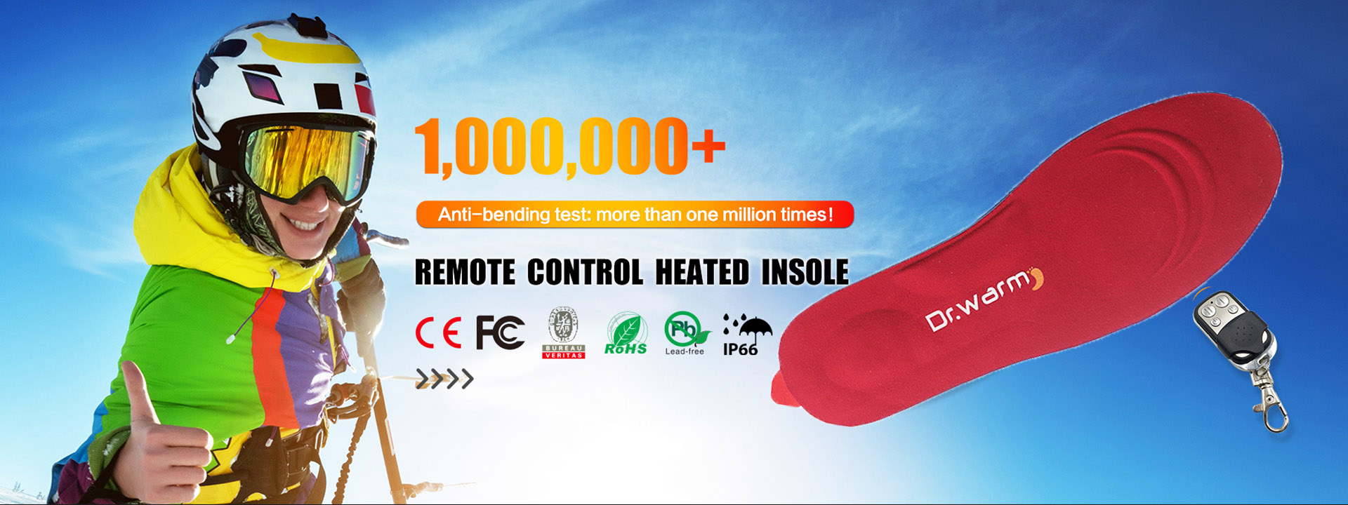 heat moldable insoles electric control electric insoles usb Dr. Warm Brand 2