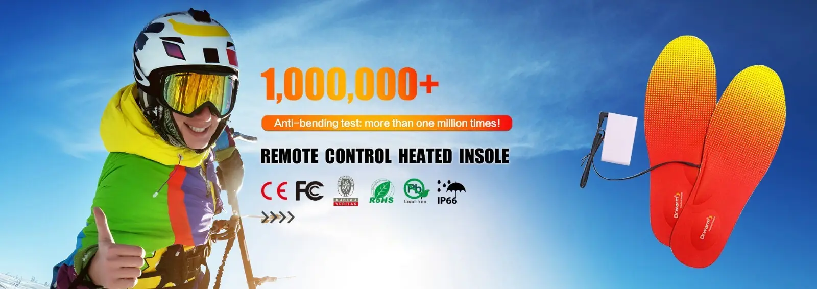 Dr. Warm control heated bluetooth insoles lasts for 3-7hours for home1 2