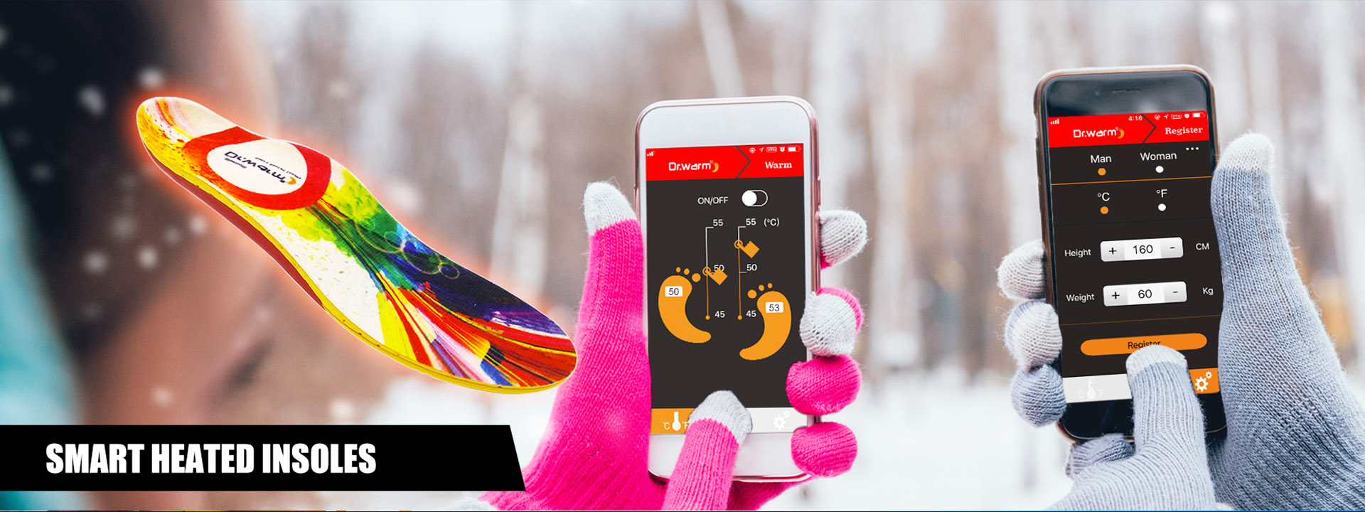 rechargeable remote control heated insoles suit your foot shape for winter 2
