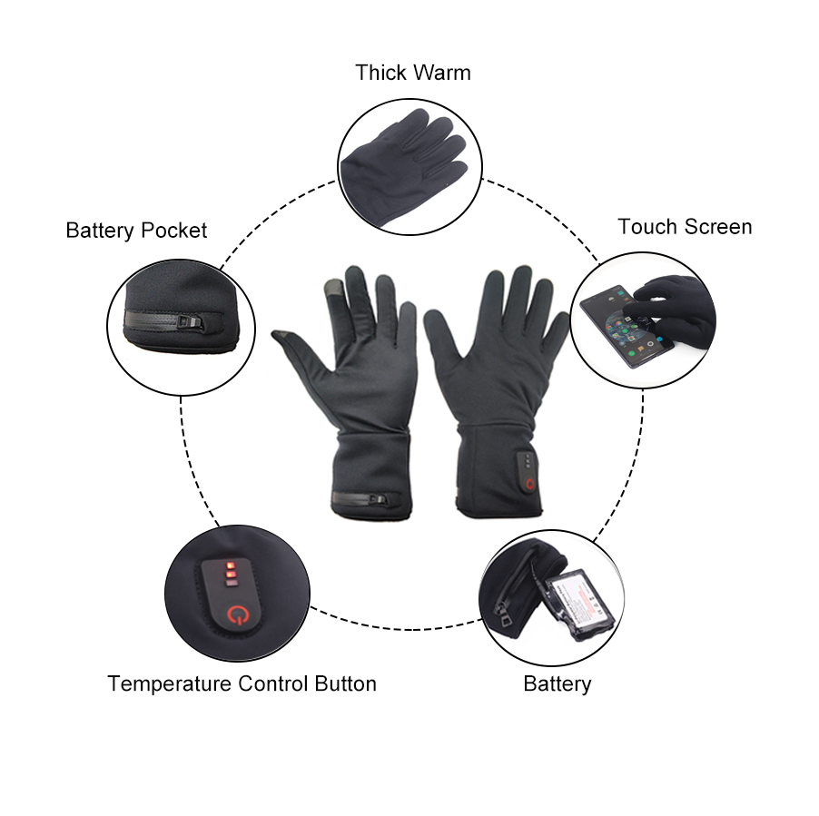 online electronic gloves winter with prined pattern for winter 2