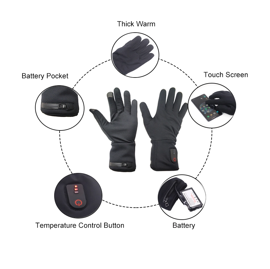 Waterproof Thin heated gloves for driving, riding, fishing with touch screen2 2