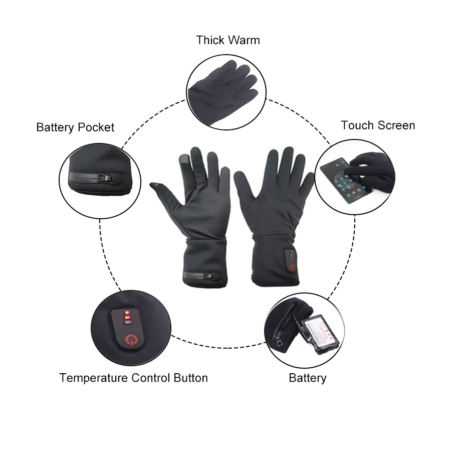 Waterproof Thin heated gloves for driving, riding, fishing with touch screen2 2