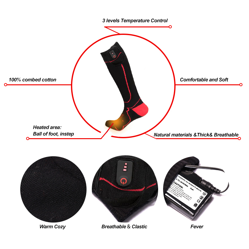 battery operated socks soft for indoor use Dr. Warm 3