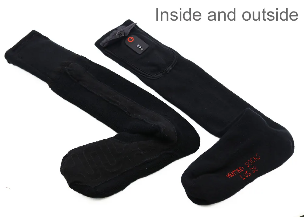 Dr. Warm warm battery powered heated socks with prined pattern for home 3
