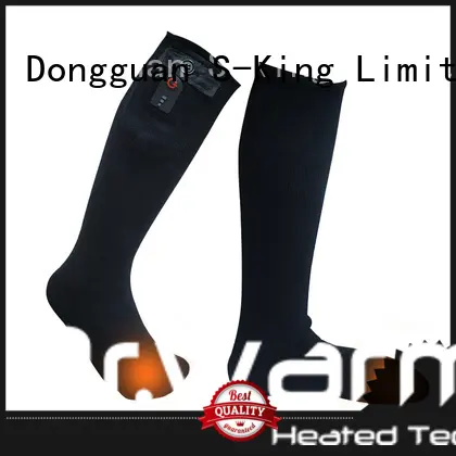 cotton battery operated socks with prined pattern for winter Dr. Warm 1
