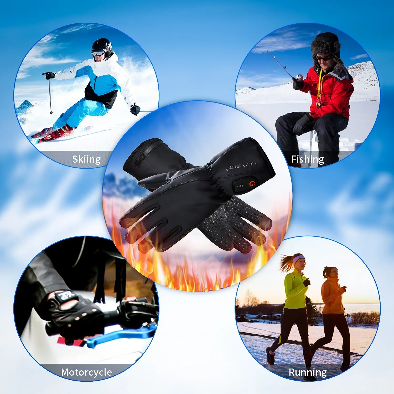 Dr. Warm heated bicycle gloves3 4