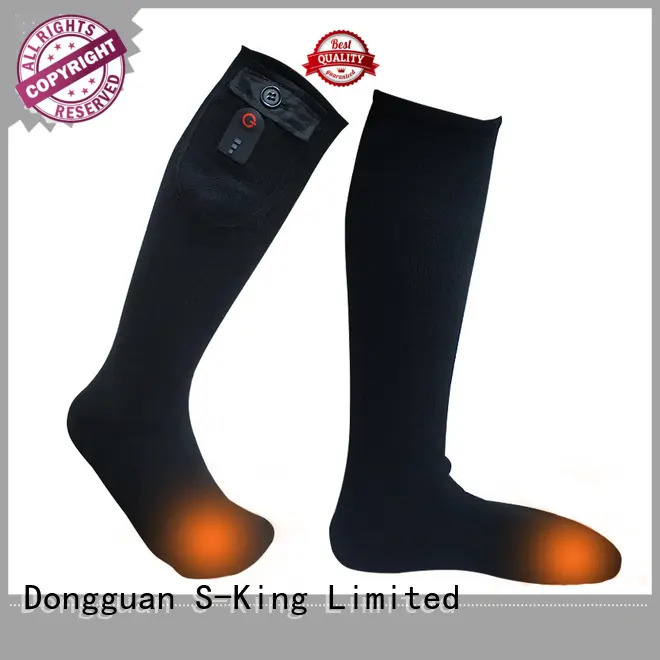 heated rechargeable battery heated socks cotton with prined pattern for indoor use 1