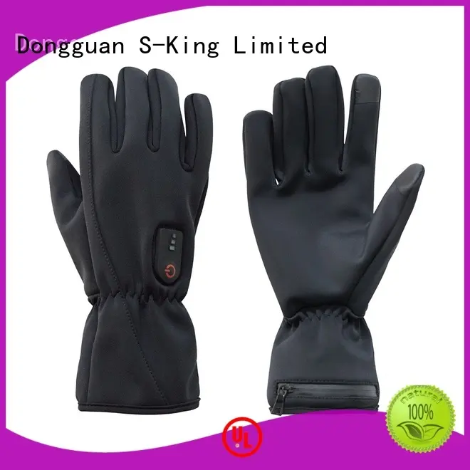 Dr. Warm screen rechargeable battery heated gloves with prined pattern for ice house 1