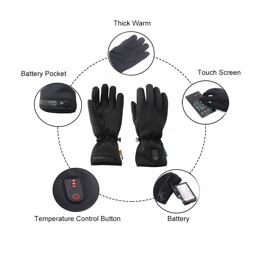 Dr. Warm gloves rechargeable heated gloves for winter 2
