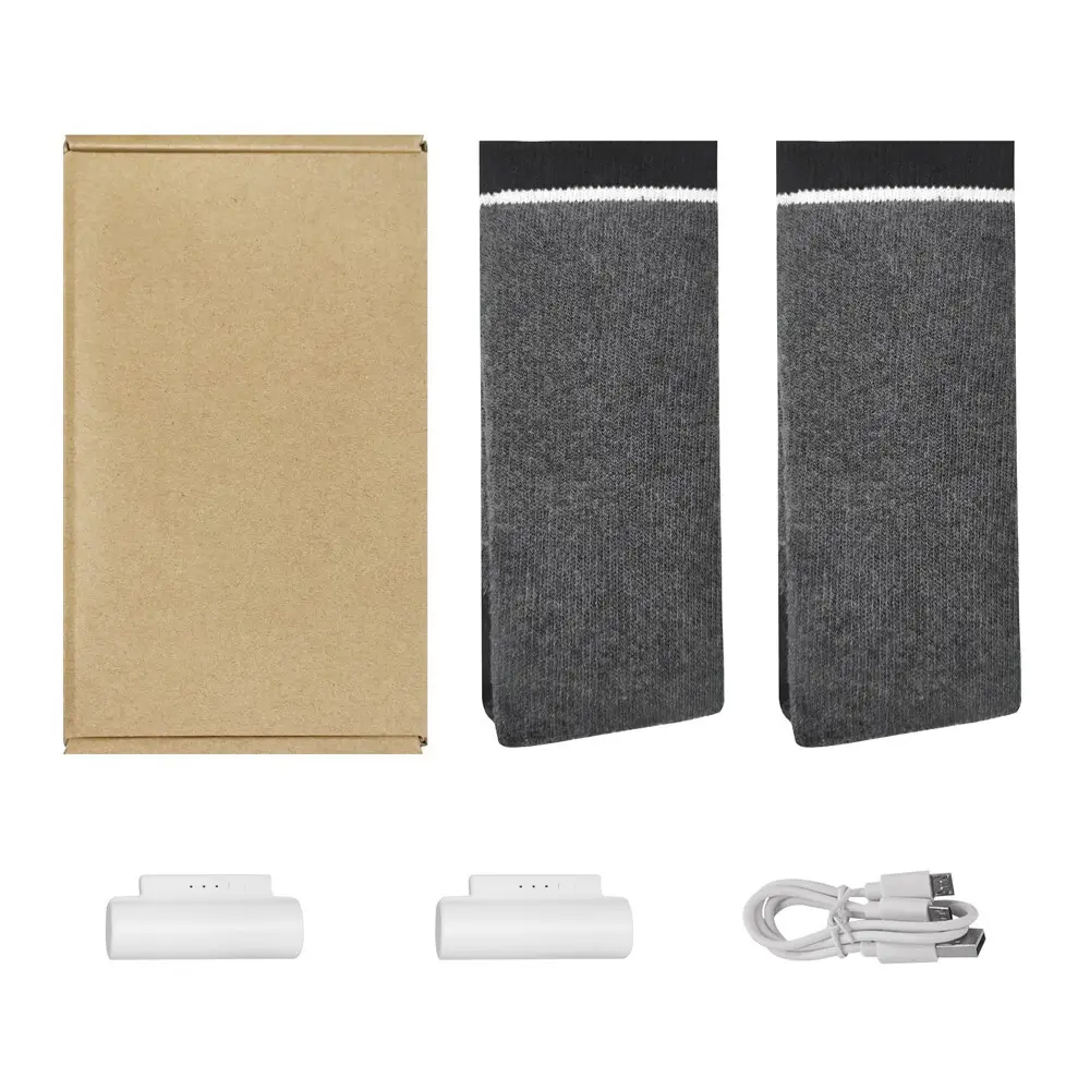 cotton best battery heated socks heating with prined pattern for indoor use 7