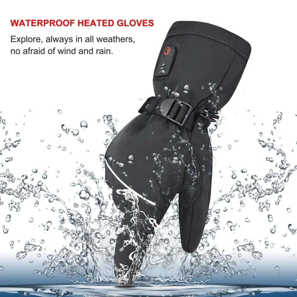 Dr. Warm screen battery operated heated gloves with prined pattern for indoor use 5