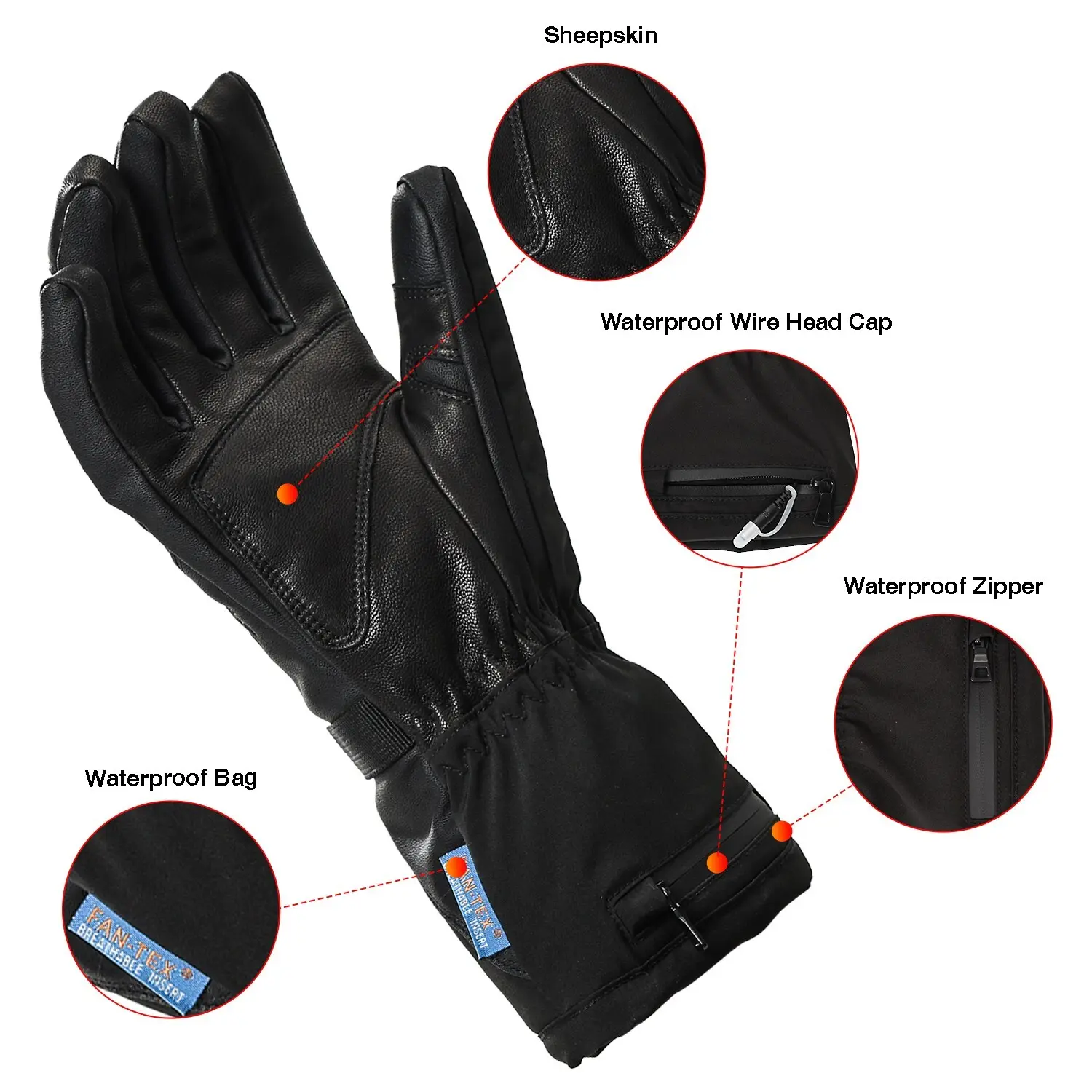 high quality electrical hand gloves warm with prined pattern for home 2