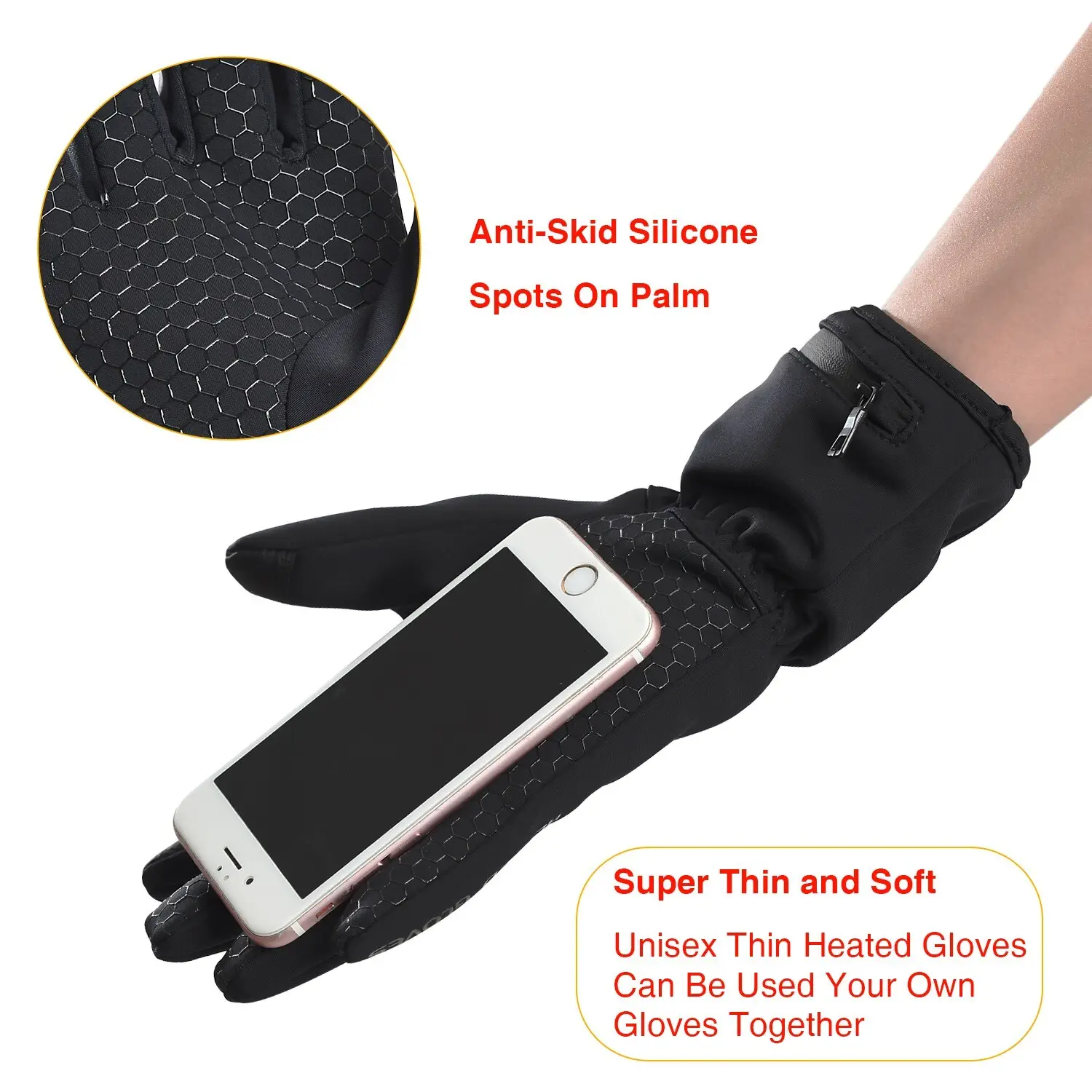 suitable heated winter gloves screen improves blood circulation for winter 2
