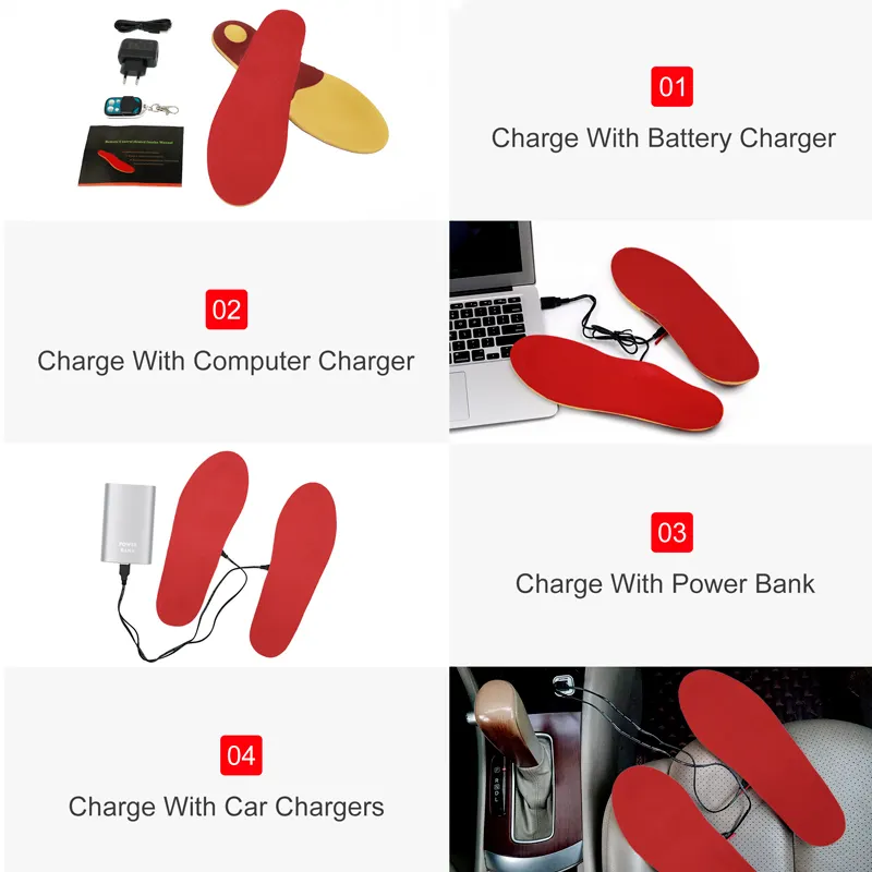 Dr. Warm rechargeable best heated insoles with cotton for outdoor 7