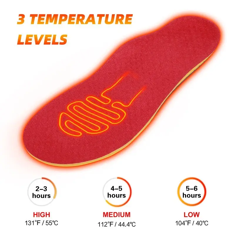 Dr. Warm rechargeable best heated insoles with cotton for outdoor 3