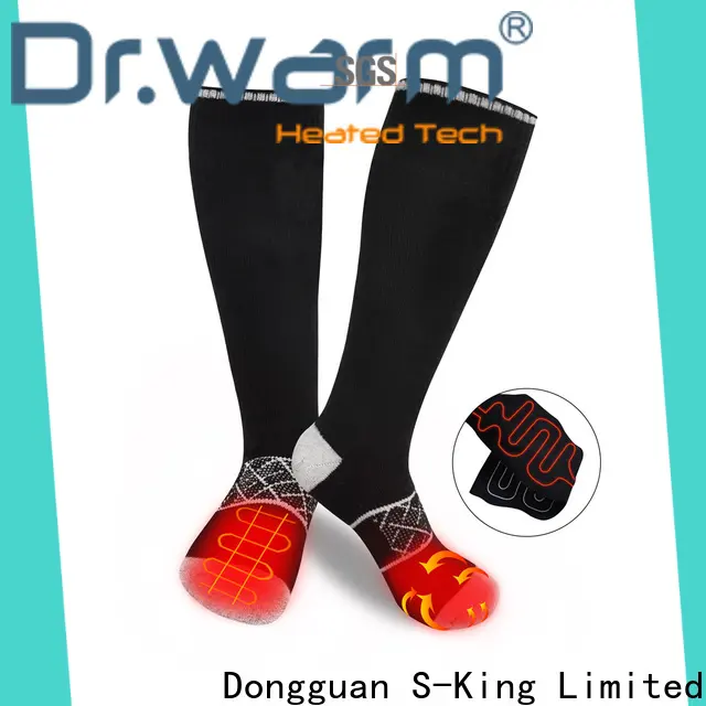 Dr. Warm warm battery operated socks with prined pattern for indoor use 1