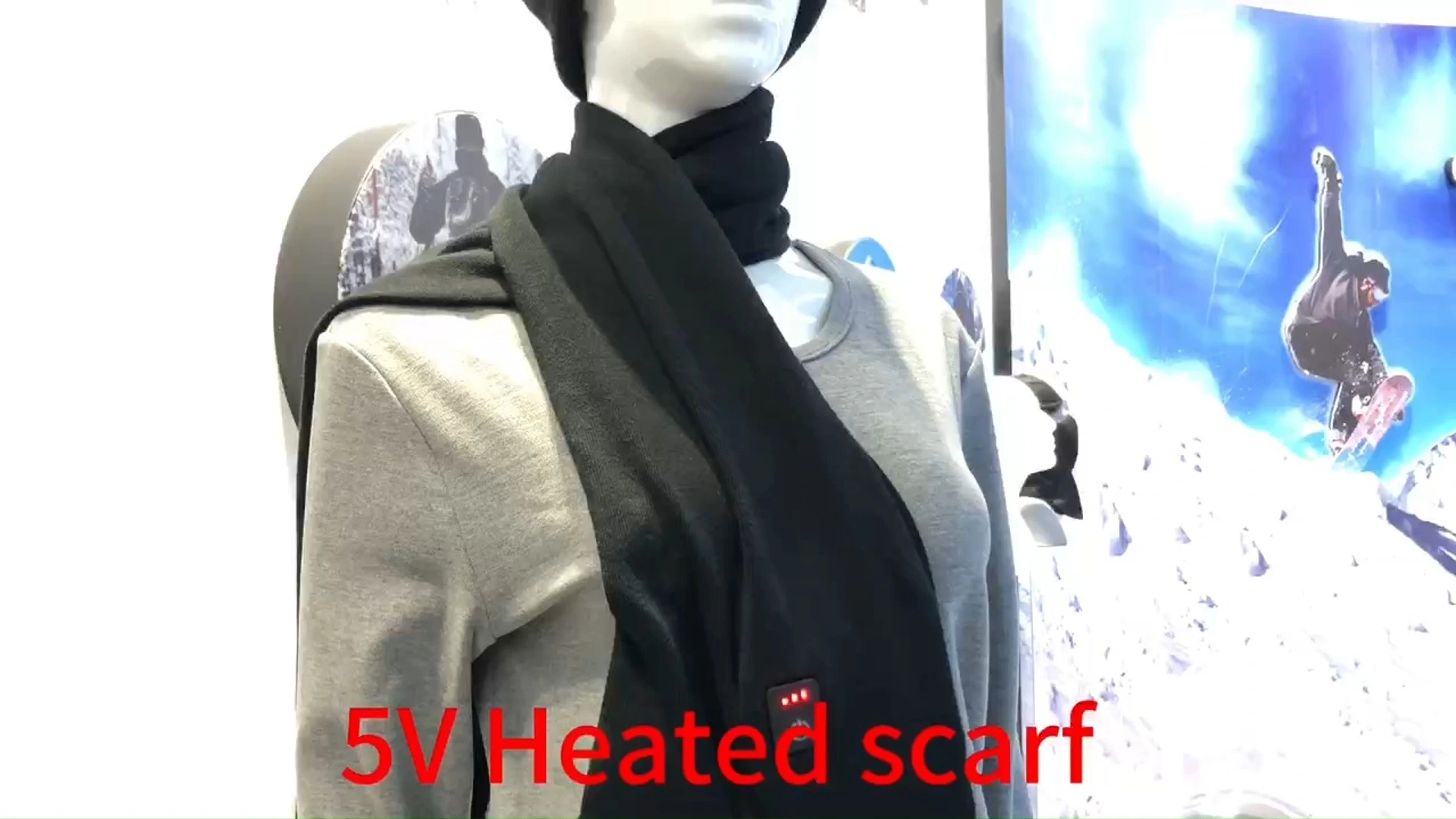 Dr.warm Battery Operated Heated Scarf Long Electric Heated Snood Neck Warmer 1