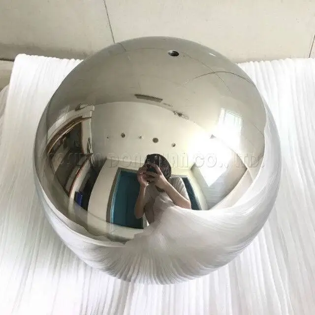 DONGYUAN 8 Inch Polished Stainless Steel Ball with 2mm Hole Stainless Steel Decoration Ball image13