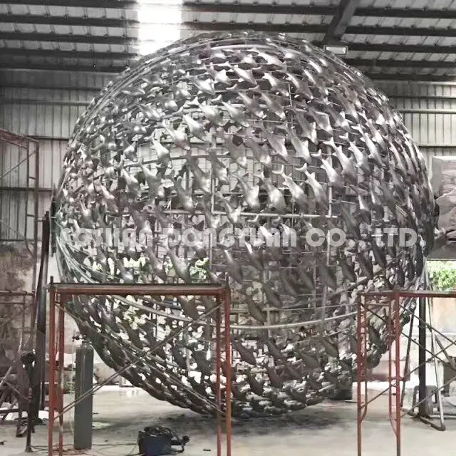 DONGYUAN 13 Feet Large Fish Decoration Sculpture for Plaza Metal Sculpture (of Stainless Steel/Iron/Metal Alloy) image10