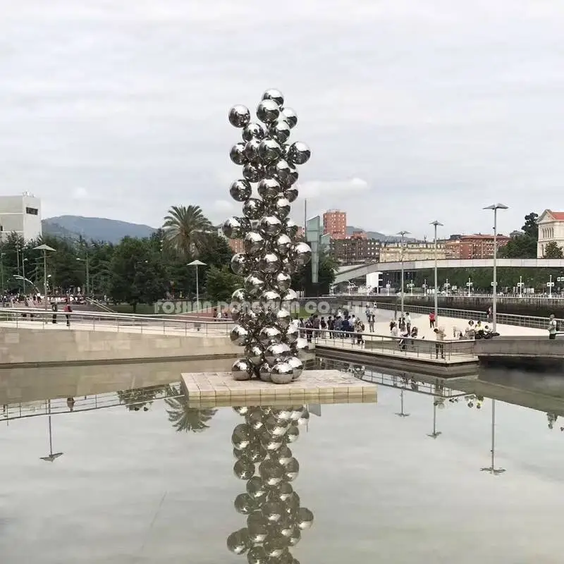 DONGYUAN Large Outdoor Stainless Steel Sculpture of Balls Metal Sculpture (of Stainless Steel/Iron/Metal Alloy) image24