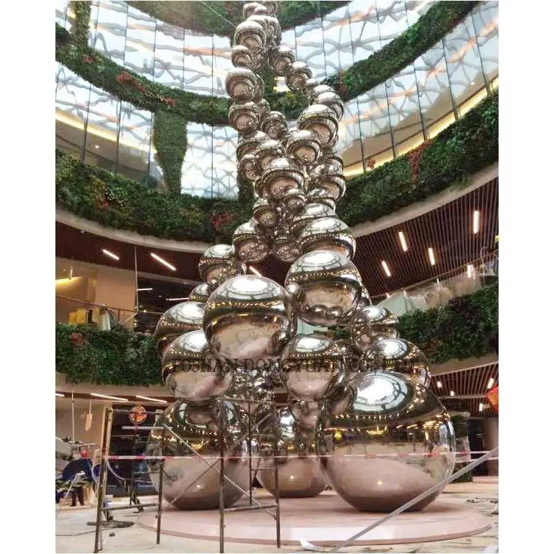 Large Stainless Steel Ball Sculpture 1