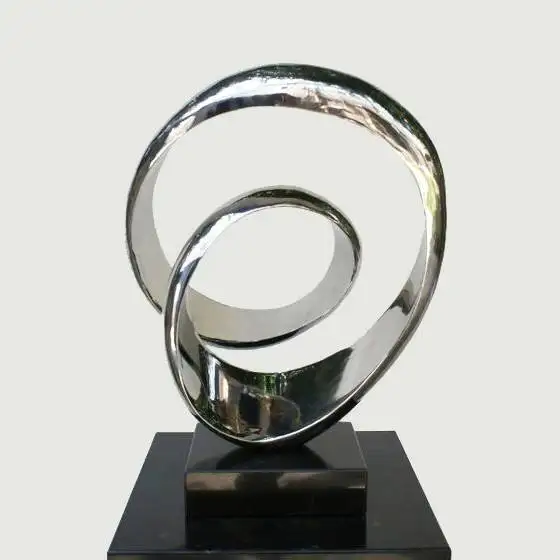 Polished Stainless Steel Modern Sculpture 1